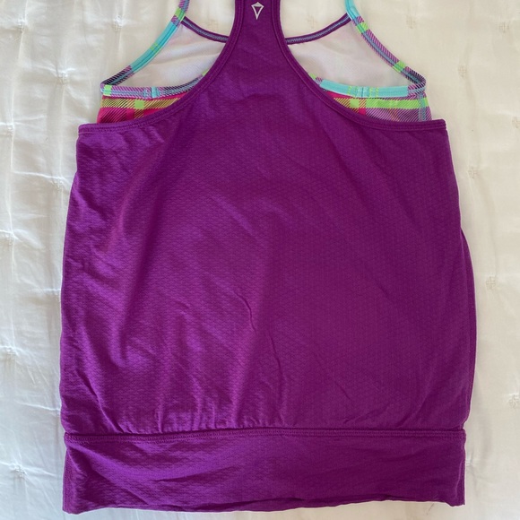 Purple layered Ivivva by Lululemon youth tank top - Picture 2 of 4
